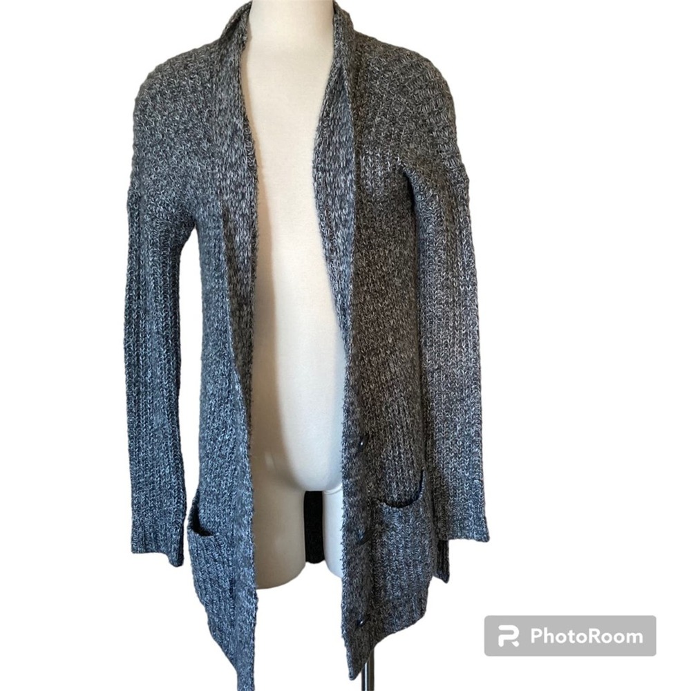Abercrombie & Fitch Grey Heathered Knit Wool Blend Cardigan Size XS/S - Picture 1 of 4